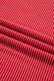 Fiery Red USA Graphic Half Sleeve Loose Ribbed Top