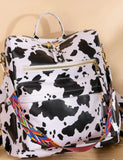 Cow Print Backpack/Messenger Bag